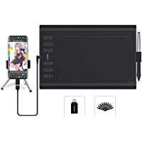 HUION H1060P Tableta gráfica con área de Trabajo de 10 x 6.25 Pulgadas con una Mejora Soporte de lápiz óptico sin…